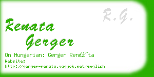 renata gerger business card